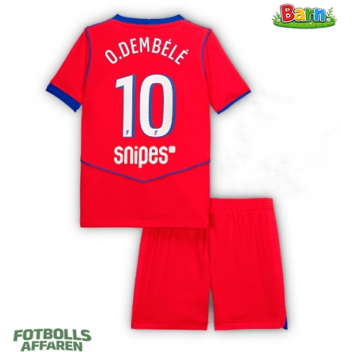 Paris Saint-Germain Ousmane Dembele #10 Tredjeställ Barn 2025-26 Kortärmad (+ Korta byxor)